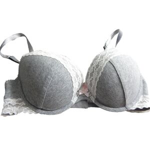 Victoria's Secret Ribbed Cotton Blend Plunge Bra